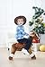 Ride On Horse Natural Mechanical Kids Real Walking Horse Small Unicorn Horse Toddlers Plush Pony Riding Horse for Age 3-6 (Brown, 3-6Years)