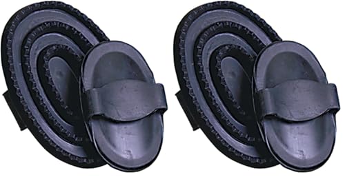 Weaver Leather Large Rubber Curry Comb, Black, 65-2141 (Pack of 2)