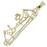 Rembrandt Charms Gold Plated Sterling Silver Compound Bow Charm Pendant