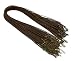 Sovenny 50 Pieces 1.5mm Brown Waxed Necklace Cord with Bronze Chain Lobster Clasp for Bracelet Necklace and Jewelry Making