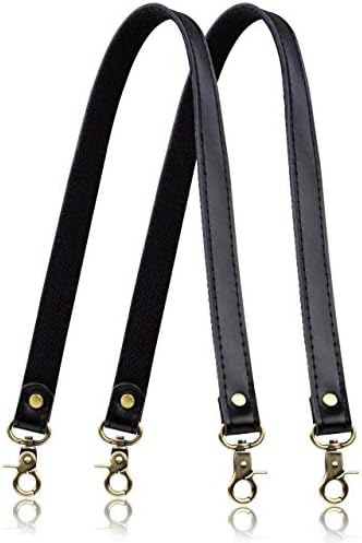 Allzedream Genuine Leather Purse Strap Sewing Canvas Replacement Handbag Shoulder Bag 2 Pcs