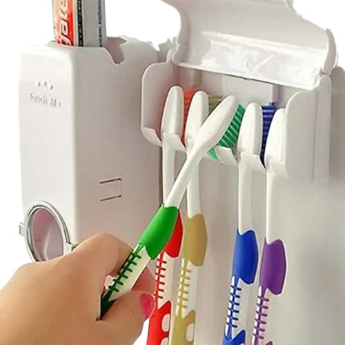 Conjunto Suporte De Escovas Dispenser Para Creme Dental SouFast Premium