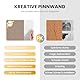 Großes Kork-Bulletin Board für die Wand 120x90cm, 12 Pack Filz-Wandkacheln mit 80 Pinnnadeln, 60 sichere, abnehmbare Klebetabs, dekorative Pinnwand für Büro, Schule und Freizeit (tan, 120x90cm)