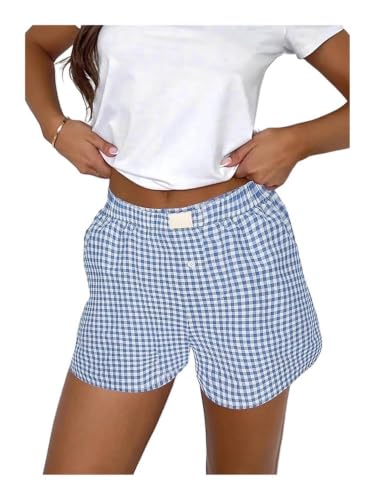 Shorts de cuadros para adolescentes ideales para las tardes de verano y playa en rojo 6