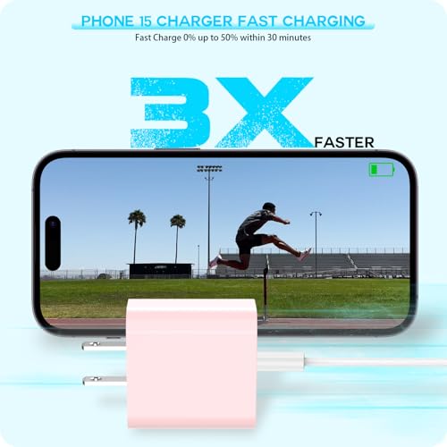 Image of [Apple MFi Certified] iPhone 17 Pro Max Quick Charger,3Pack 20W USBC Block | Wall Charger Block and 6Feet USB C to USB C Fast Charging Cable for iPhone 17 /17Air /16 Pro /16 ProMax /iPhone 15 /15 ProMax /Plus