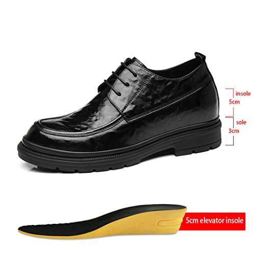 Men's Wide Oxford Sneakers Casual Business Dress Elevator Shoes Invisible Height Increase Leather Walking Shoes2