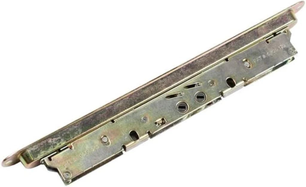 12.5" Dual Point Double Hook Sliding Glass Patio Door Mortise Lock with 3/8" Recessed Trim Plate - Fix and Repair Door Hardware Door Hardware Security Latch Double Hook