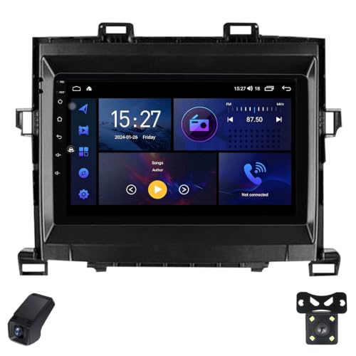 Genérico Autoestéreo para Toyota Alphard 2 H20 2008-2014 Android CarPlay con Pantalla táctil de 9 Pulgadas 1280×720 Autoestéreo/SWC/Bluetooth 5.0/FM Am RDS DSP/Wi-Fi/4G LTE/GPS/ADAS DVR(B,L20)