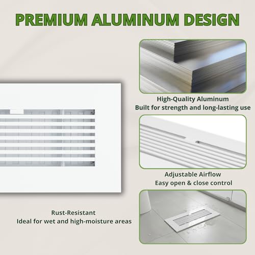 Grille d'aération alu 4x10 réglable pour stopper les bruits de sifflement