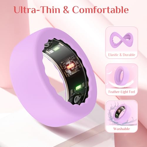 BOTOMALL 15 Pack Ultra-Thin Ring Cover Compatible with Oura Ring Gen 4/4 Ceramic/Gen 3 Horizon/Gen 3 Heritage, Flexible Soft Silicone Protective Protector Case for Working Out Gym