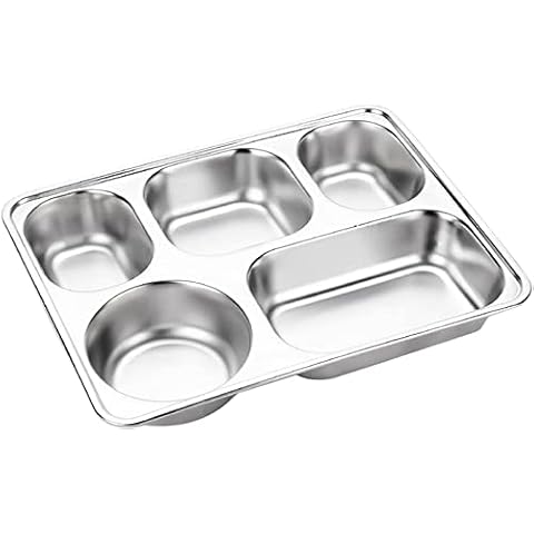 Unbreakable Stainless Steel Divided Plates Cover
