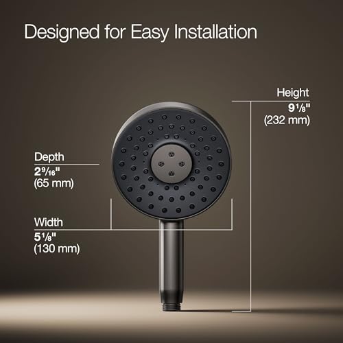 Kohler 26282-TT regadera de mano redonda tres funciones miniatura 3