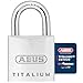 Produktbild ABUS Vorhängeschloss Titalium 64TI/20 gl.-6205 - gleichschließend - Schlosskörper aus Spezial-Aluminium - gehärteter Stahlbügel - ABUS-Sicherheitslevel 3 - Silber