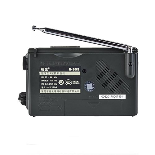 Tecsun R-909 Am/Fm/Sm/Mw (9 Bands) Multi Bands Radio Receiver Broadcast With Built-In Speaker #TOP3