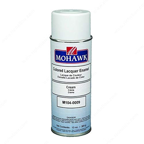 Mohawk Finishing ProductsColored Lacquer Enamel Cream M104-0009 - Premium Lacquer Spray for Wood- Fast Drying- Opaque Finish 13oz.