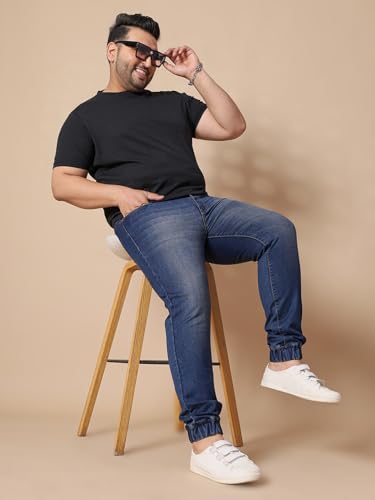 Image of Bigbanana Plus Size Men's Regular Fit Washed Jeans