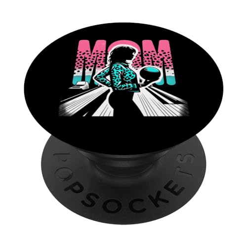 Bowler Mom - Vintage Bowling Lover Día de la Madre PopSockets PopGrip Intercambiable