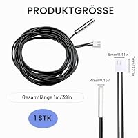 NTC 10k Temperaturfühler 1m Kabel 1%, Wasserdichter Temperatursensor – Ansicht 2