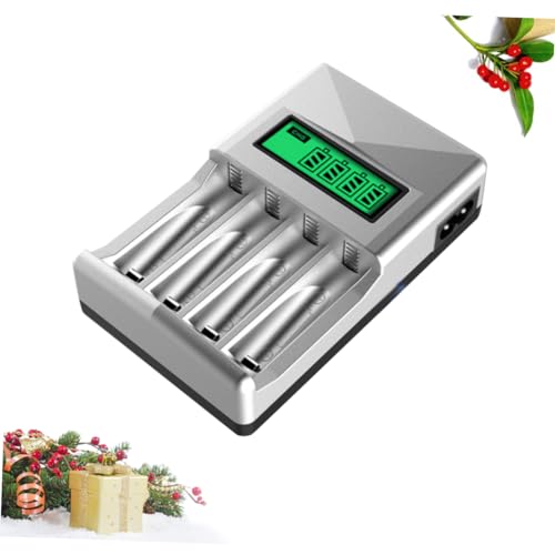 Cargador de batería inteligente AA AAA recargable con pantalla LCD y clavija EU 5