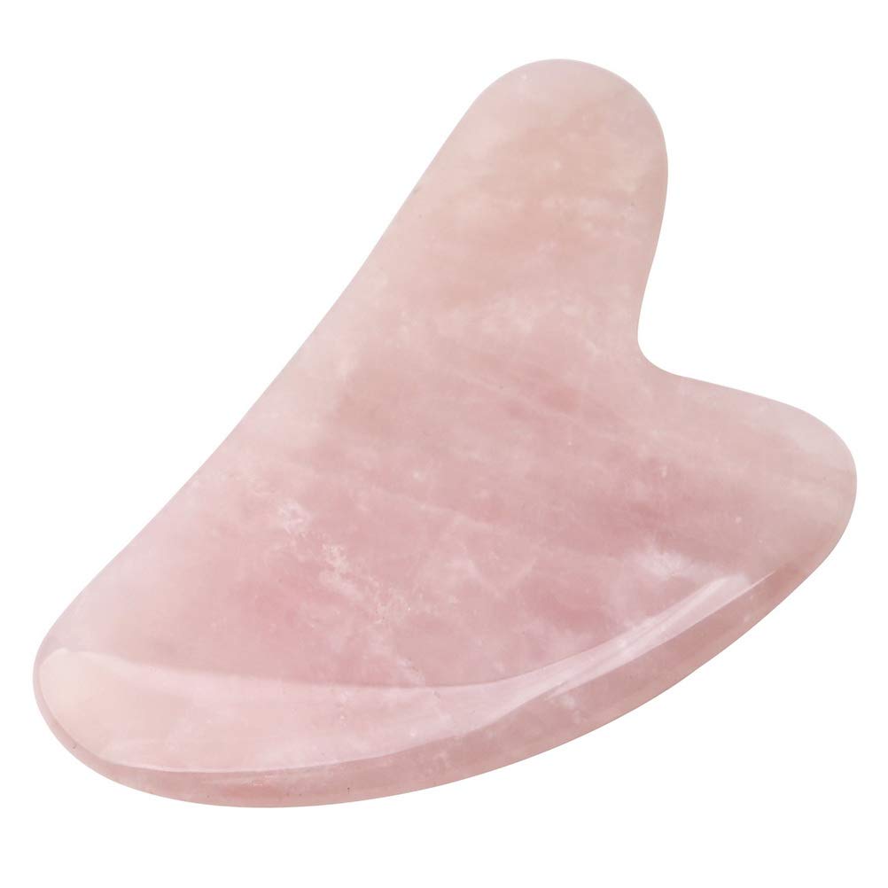 Gua Sha,Jade Gua Sha Facial Tool Guasha Tool for Face Body Jade Stone Scraping Massage Tool for SPA Acupuncture Therapy Trigger Point Treatment (Pink) : Health & Household