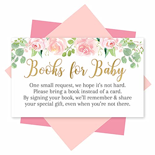 Livre au lieu d'une carte baby shower : inserts floraux pour invités
