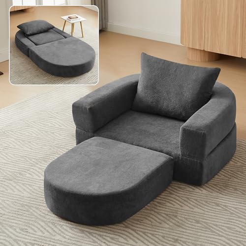 Cozelegti 41" Futon Sofa Bed Velvet Futon Couch Convertible Sleeper