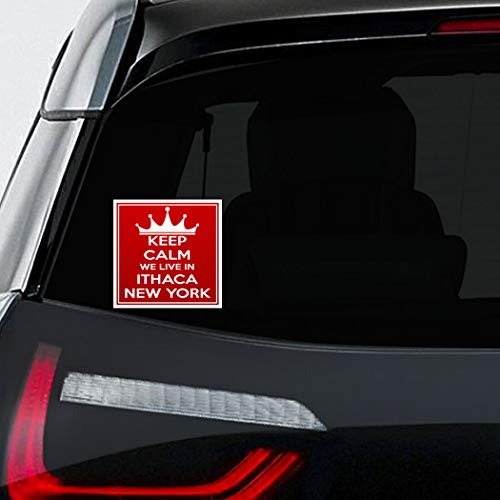 Makoroni Keep. Calm. WE Live in. Ithaca.New York, CAR Magnet-Magnetic