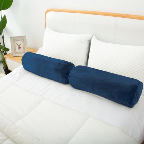 1 MIDDLE ONE Body Pillow, Memory Foam Body Pillows for Adults Sleeping, Decorative Bolster Pillow for Bed & Couch, Long Cylinder Tube Round Pillow, 24x7.87 Inches, Set of 2 (Navy Blue) 1 MIDDLE ONE Body Pillow, Memory Foam Body Pillows for Adults Sleeping, Decorative Bolster Pillow for Bed & Couch, Long Cylinder Tube Round Pillow, 24x7.87 Inches, Set of 2 (Navy Blue)