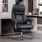 Cuir durable et design respirant:Enveloppé d'un cuir premium résistant à l'usure,ce fauteuil de bureau est doux,élégant et facile à nettoyer,avec des canaux intégrés de circulation d'air pour vous garder au frais.Il comprend des instructions claires et tous les outils nécessaires pour un montage rapide.Soutenu par notre engagement envers la qualité et la satisfaction client.