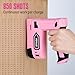 POPULO Pink Cordless Staple Gun, 2-in-1 Nail Gun Battery Powered with 2600Pcs Staples and Nails, 4V Brad Nailer Tacker Electric Stapler for Upholstery, Material Repair, Carpentry, Wood, DIY