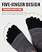 WRELS 3 Pairs COOLMAX Toe Socks for Men Women,Athletic High Performance Five Finger Socks for Running Working