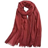 SILKDREAMS Womens Fashion Long Scarf Pure Color Beautiful Shawl Wrap for Beach Vintage Soft Scarf 70”x 39”