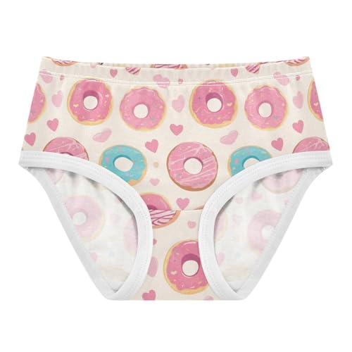 Wusikd Doughnuts Colors Girls' Underwear Cotton Love Hearts Girls Briefs Soft Toddler Underwear 2T - Main Image