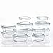 GLASSLOCK 24 Piece Oven Microwave Safe Glass Food Storage Containers Set w/Lids
