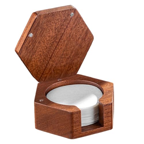 Soporte de madera para filtro de café – Soporte para filtro de café | Soporte de madera para filtro de papel expreso | Soporte decorativo para filtro de café 51 mm/53 mm/58 mm para cafetería, cocina