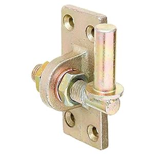 GAH-Alberts 318246 Kloben zum Anschrauben | verstellbar um 20 mm | galvanisch gelb verzinkt | Dornmaß Ø16 mm | Platte 105 x 45 mm