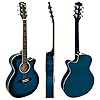 Tiger ACG1-BL34 Acoustic Guitar with Steel Strings – 3/4 Size – for Beginners aged 9+ – Bag, Strap, Spare Strings, Scratchplate and Pick Included - 6 Months Free Lessons - Blue #2