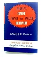 Harrap's Concise French And English Dictionary French-English, English-French In One Volume B000QREMNI Book Cover