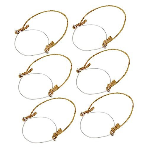 CIYODO 6 Piezas colgador de tarros manijas de alambre tarros de albañil con asa el para pequeño colgante árbol rope colgando tarros de albañil mango de tarro de albañil cuerda de