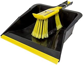 Bentley Retail Charles Bentley Bulldozer Dustpan, Brush, Black, Yellow, one size