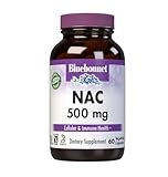 Bluebonnet NAC Supplement N-Acetyl-L-Cysteine 500 mg - Antioxidant Cellular Health & Immune Support - Free-Form Amino Acid for Women & Men - Non-GMO, Kosher, Gluten-Free - 60 Vegetable Capsules