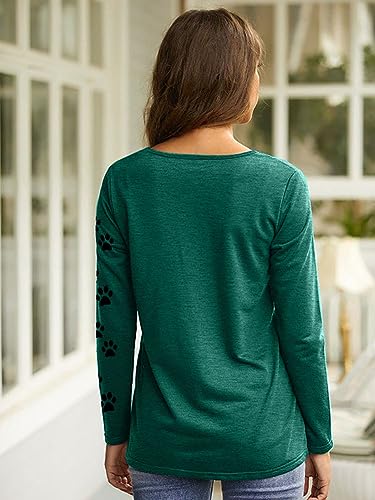 Image of JINTING Cat Shirts for Women - Loose Fit Lightweight Long Sleeve Graphic Autumn Outfits Printed Blouse Casual Tops