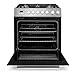 COSMO COS-305AGC 30 in. 5.0 cu. ft. Freestanding Single Oven Gas Range with 5 Burner Cooktop and Heavy Duty Cast Iron Grates in Stainless Steel
