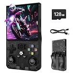 Console di gioco portatile retrò R36MAX, console di gioco retrò con schermo IPS da 4,0", oltre 30 emulatori tradizionali, oltre 22.000 giochi classici, scheda SD 128 GB, batteria da 4000 mAh - Nero