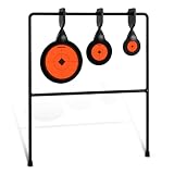 MOSSY OAK Metal Targets for Shooting, 3 Spinner Shooting Targets | Auto Reset, 22 Rimfire Compatible, 3/8" Thick, NM500 Steel, 3 Target Sizes, Outdoor Target Shooting Practice