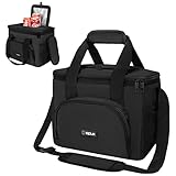 OPUX Soft Cooler Bag, Insulated Collapsible Lunch Cooler Bag for Men Work Camping Beach Travel, Portable Soft Sided Leakproof Waterproof Large Lunch Bag Box with Shoulder Strap 18 Cans, Black