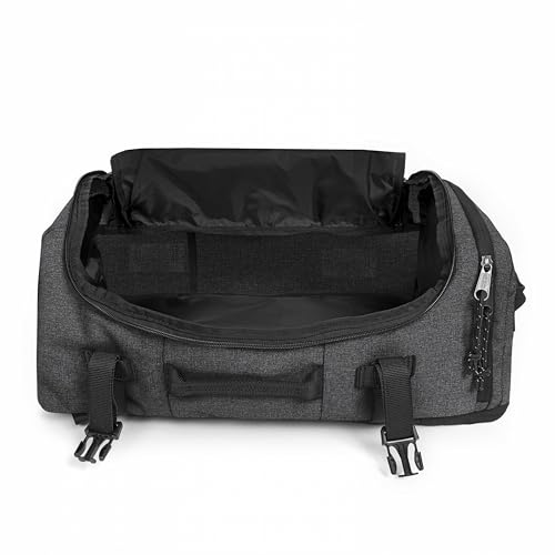 Image of EASTPAK Carry Pack - Convertible Duffel & Backpack, 30L Cabin-Size Travel Bag, Laptop Sleeve, Water Bottle Holder, Multiple Pockets, Black Denim