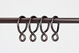 A&F Rod Décor - 10 Curtain Eyelet Rings 1-3/8 inch Cocoa