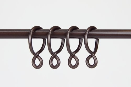 A&F Rod Décor - 10 Curtain Eyelet Rings 1 Inch Cocoa