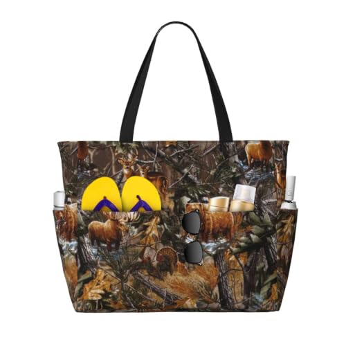 Bolsa ligera de viaje con gran capacidad y estampado de naturaleza para hombre y mujer